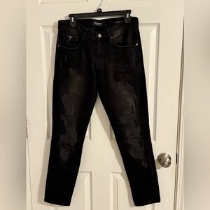 Guess Black Distressed Denim Jeans